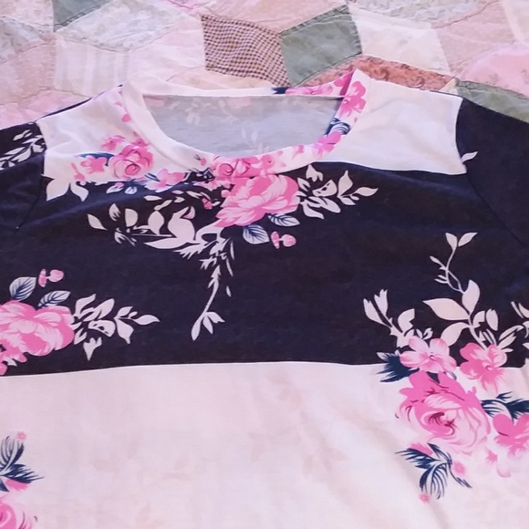 Floral and striped 3/4 shirt - Picture 3 of 4